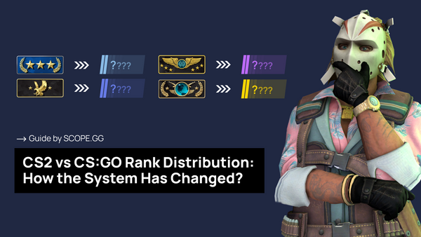CS2 vs. CS:GO Rank Distribution: How the System Has Changed? Analytics by SCOPE.GG